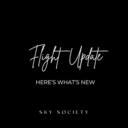 SkySociety flight update card