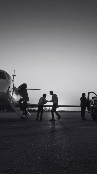 Private aircraft on the apron